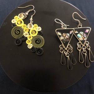 Japanese origami earring and Mexico alapca